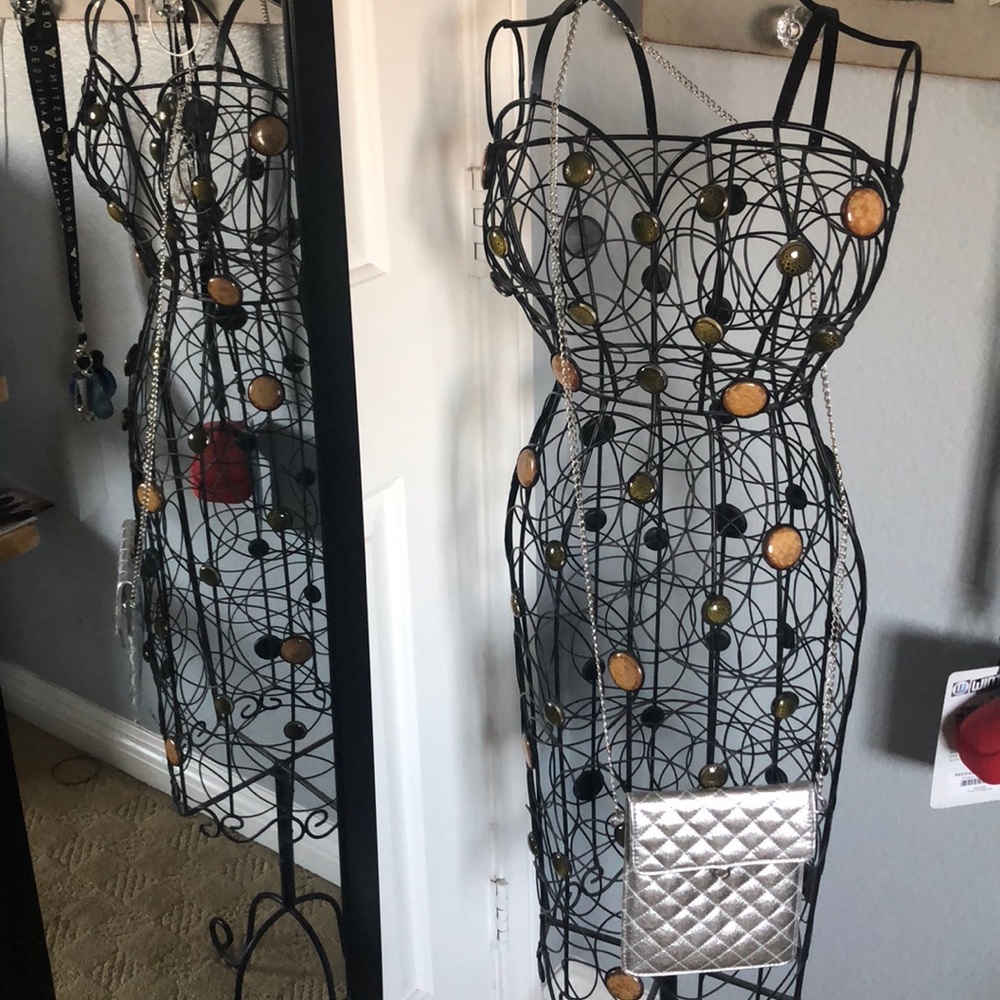 Silver over the shoulder bag